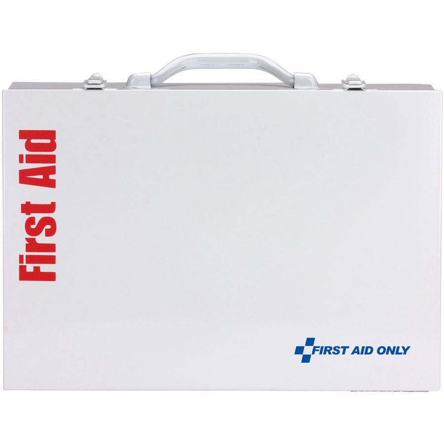 First Aid Only 2-Shelf First Aid Cabinet with Medications - ANSI Compliant - 446 x Piece(s) For 75 x Individual(s) - 11" Height x 15.3" Width x 4.5" Depth Length - Steel Case - 1 Each. Picture 8