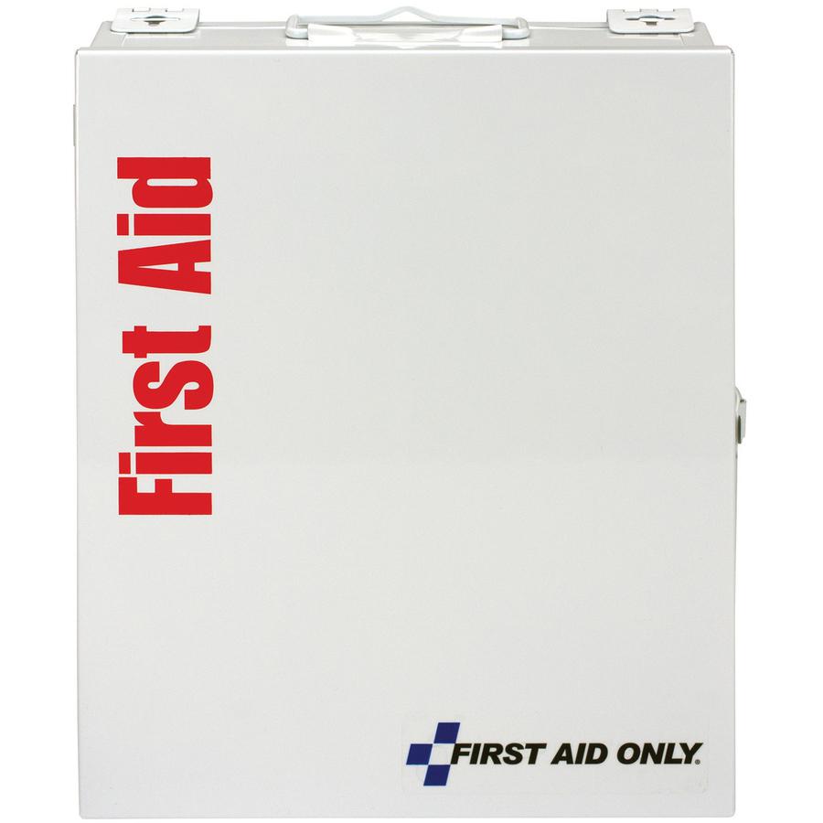 First Aid Only Class A SC First Aid Cabinet - Carrying Handle, Wall Mountable, Portable - White - Steel. Picture 2