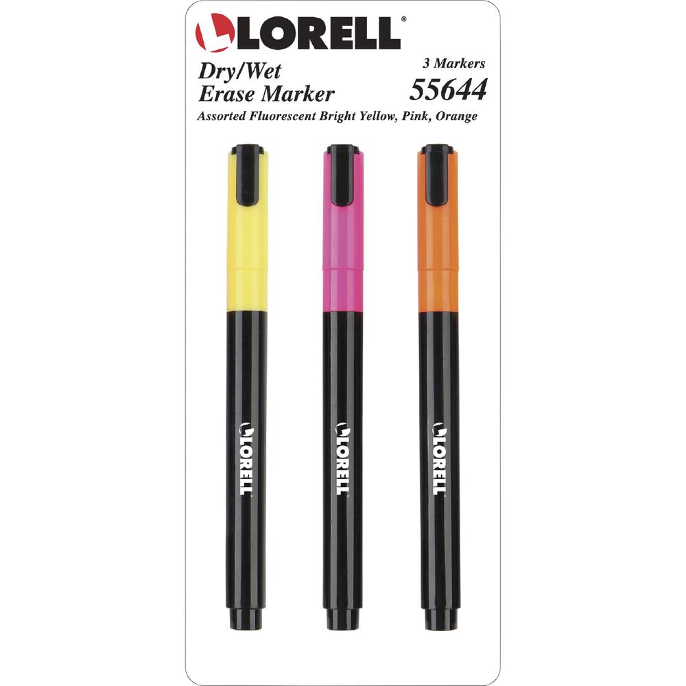 Lorell Dry/Wet Erase Marker - Assorted - 3 / Pack. Picture 6