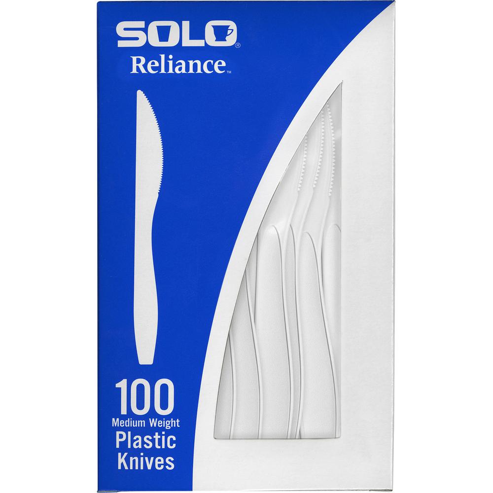 Solo Cup Reliance Medium Weight Boxed Knives - 1000/Carton - Knife - 1 x Knife - Breakroom - Disposable - Plastic - White. Picture 3
