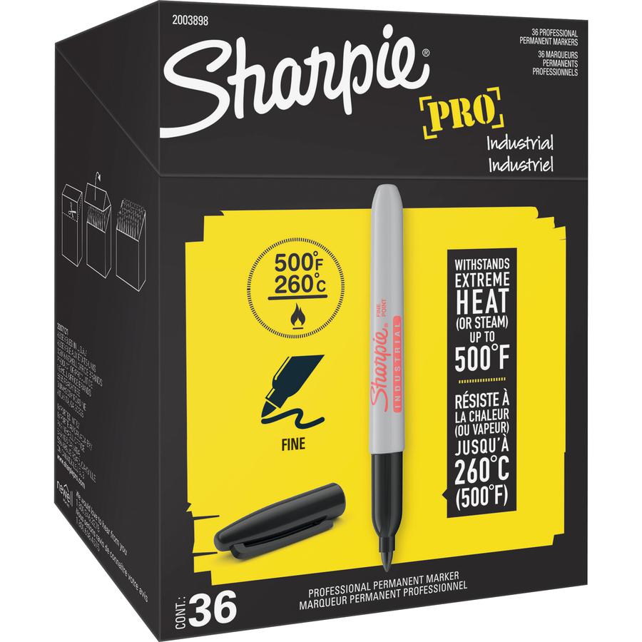 Sharpie Industrial Permanent Markers - Fine Marker Point - Black - 36 / Pack. Picture 2