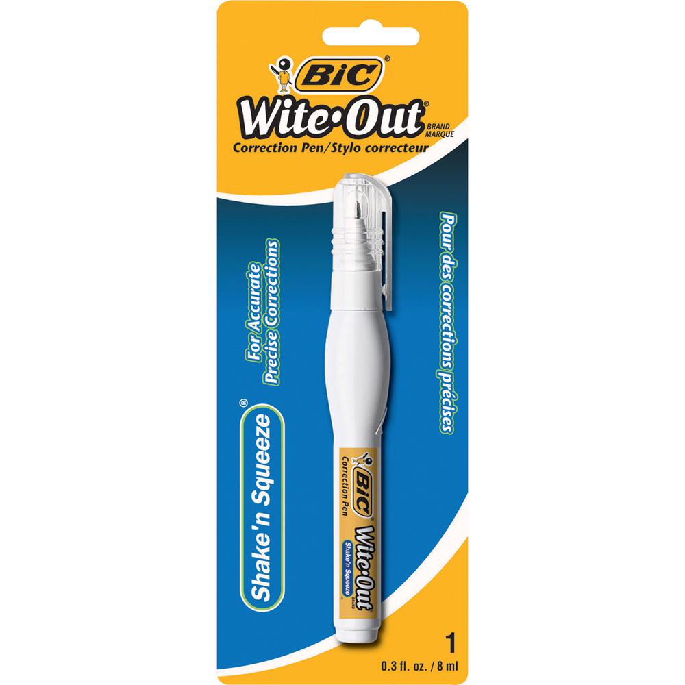 Wite-Out Shake 'N Squeeze Correction Pen - Tip Applicator - 8 mL - White - 6 / Box. Picture 4