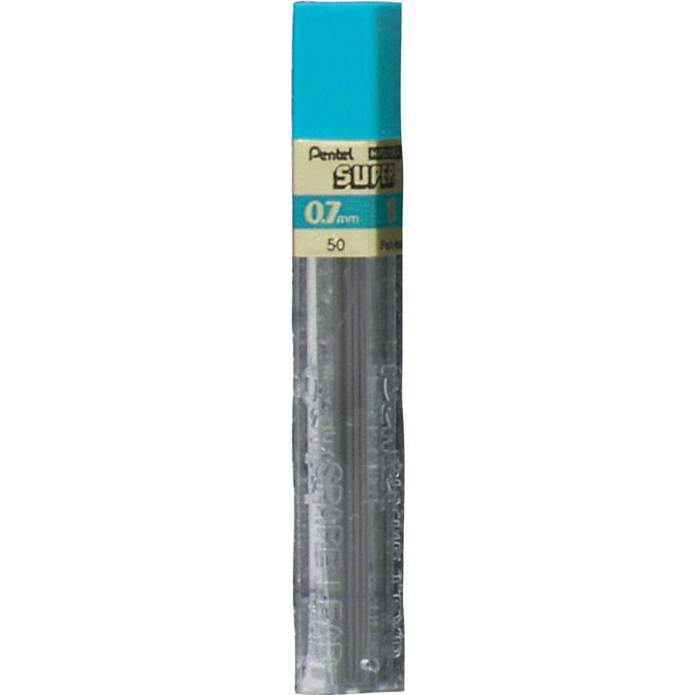 Pentel Super Hi-Polymer Leads - 0.7 mmMedium Point - B - Black - 144 / Box. Picture 2