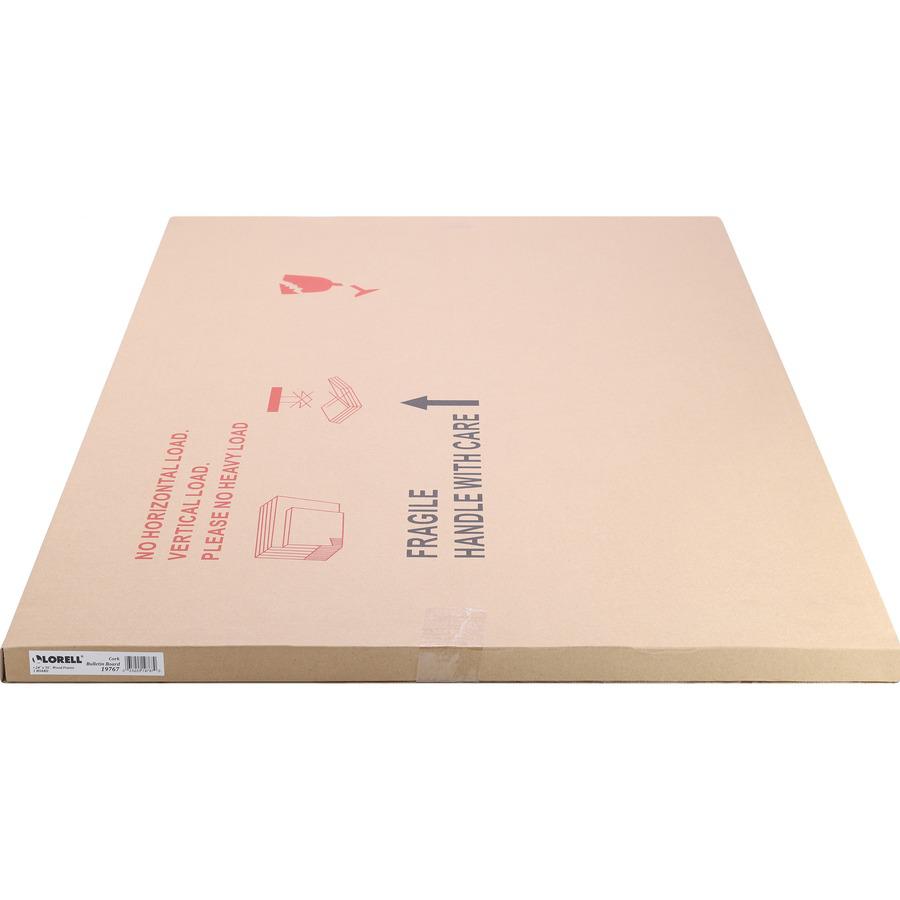 Lorell Bulletin Board - 24" Height x 36" Width - Cork Surface - Long Lasting, Warp Resistant - Brown Oak Frame - 1 Each. Picture 8
