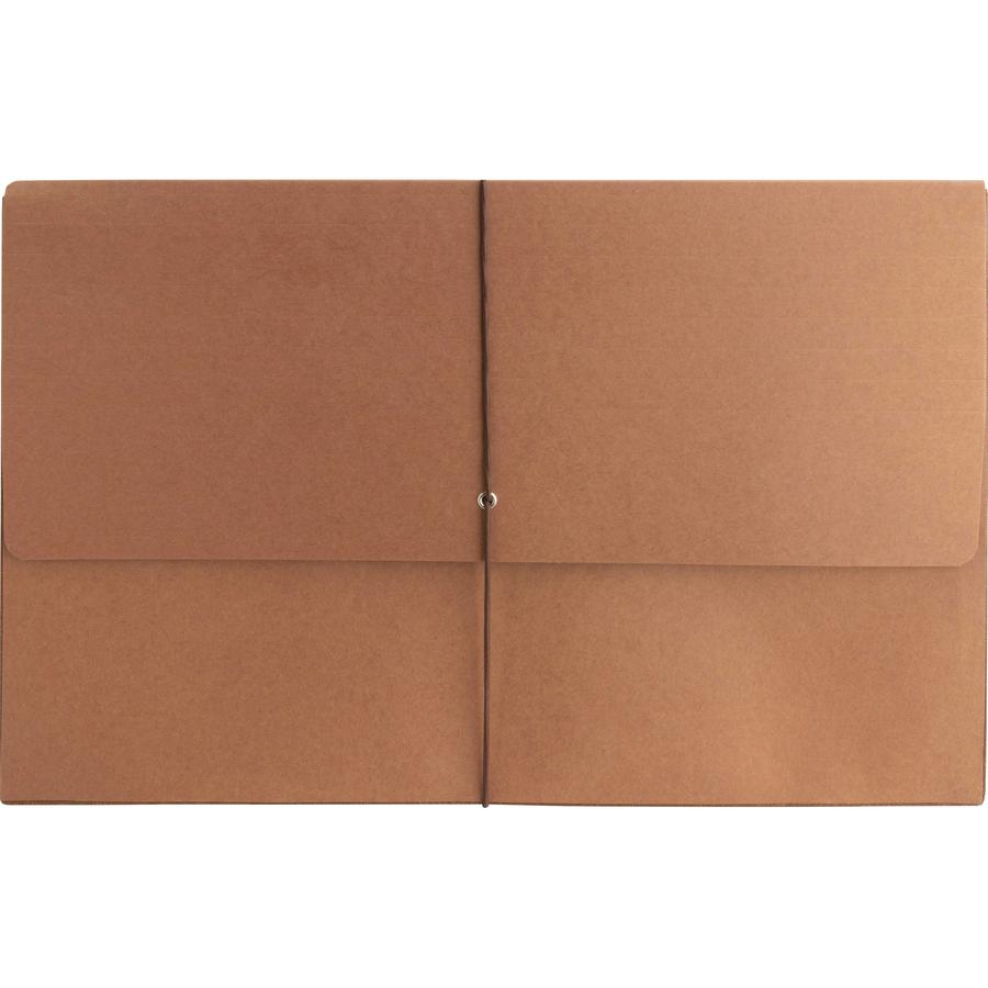Business Source Legal Recycled File Wallet - 8 1/2" x 14" - 5 1/4" Expansion - Brown - 30% Recycled - 1 Each. Picture 6