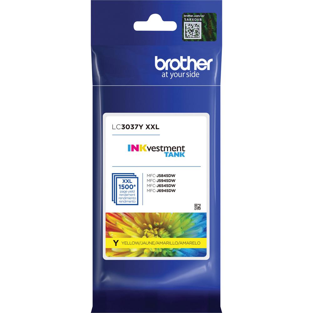 Brother Genuine LC3037Y Super High-yield Yellow INKvestment Tank Ink Cartridge - Inkjet - Super High Yield - 1500 Pages - 1 Each. Picture 3