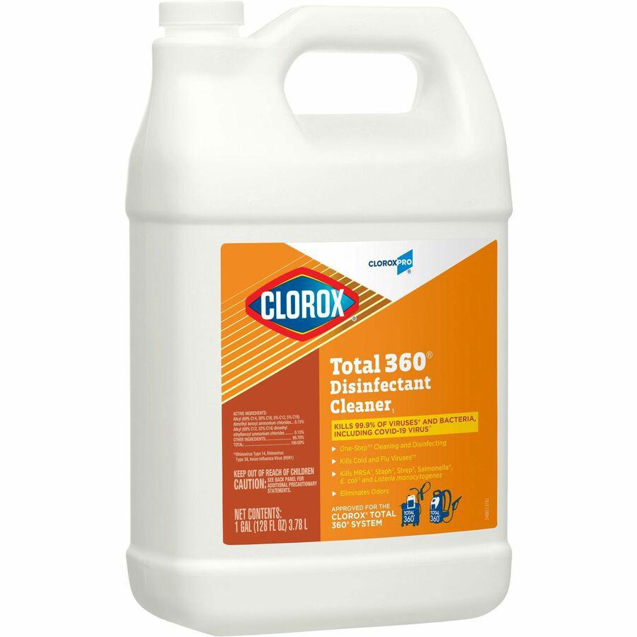 CloroxPro Total 360 Disinfectant Cleaner - 128 fl oz (4 quart) - 72 / Bundle - Translucent. Picture 19