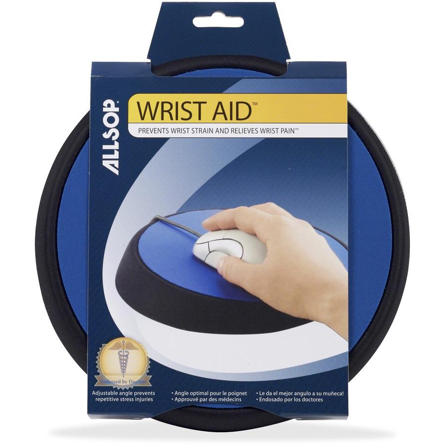 Allsop Wrist Aid Ergonomic Slanted Mousepad - Blue - (26226) - Blue - 1 Pack. Picture 3