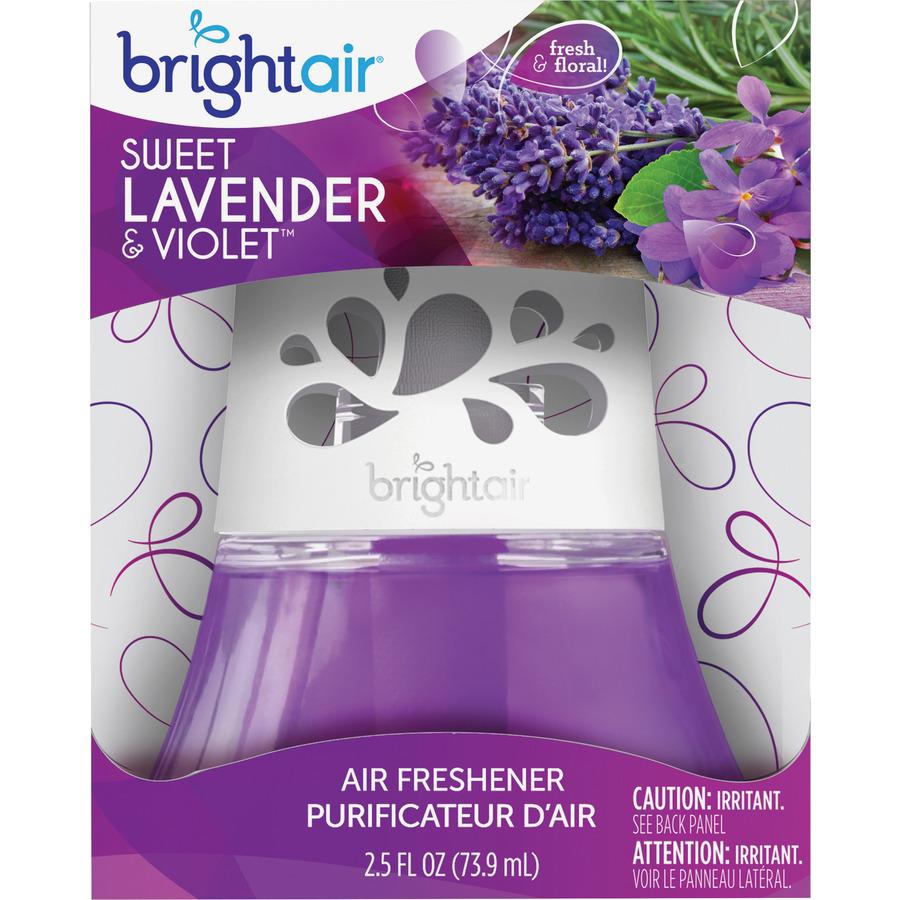 Bright Air Sweet Lavender & Violet Scented Oil Air Freshener - Oil - 2.5 fl oz (0.1 quart) - Lavender, Violet - 45 Day - 6 / Carton - Long Lasting, Paraben-free, Phthalate-free, BHT Free. Picture 2
