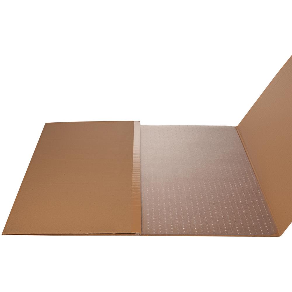 Deflecto EconoMat Chair Mat - Commercial, Carpet - 48" Length x 36" Width x 0.100" Thickness - Rectangular - Clear - 1Each. Picture 2