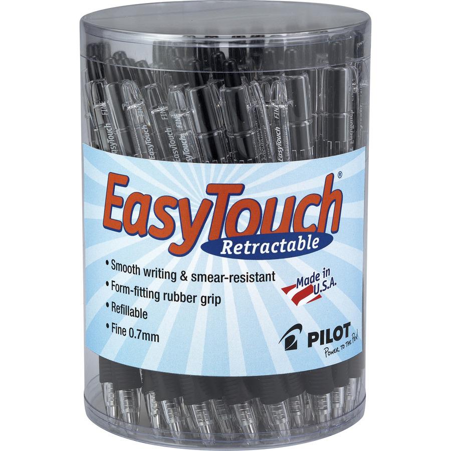 EasyTouch Retractable Ballpoint Pens - Fine Pen Point - 0.7 mm Pen Point Size - Retractable - Black - 36 / Display Box. Picture 2
