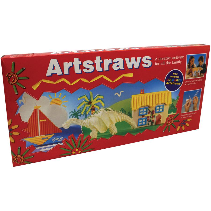 Pacon Artstraws Paper Tubes - Art Project, Craft Project - 16"Height x 0.15"Width x 0.15"Length - 300 / Box - Assorted - Paper. Picture 2