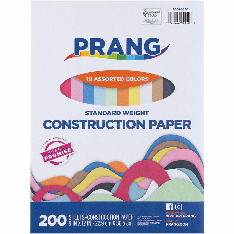 Prang Construction Paper - Art Project, Craft Project, Fun and Learning, Cutting, Pasting - 9"Width x 12"Length - 200 / Pack - Assorted. Picture 5