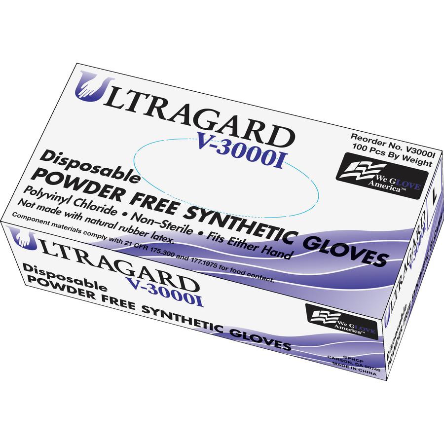 Ultragard Powder-Free Synthetic Gloves - X-Large Size - For Right/Left Hand - Non-sterile, Latex-free - 100 / Carton - 4 mil Thickness. Picture 3