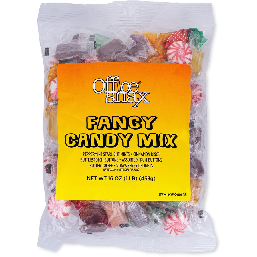 Office Snax Fancy Mix Hard Candies - Assorted - Individually Wrapped - 16 oz - 1 Each. Picture 2