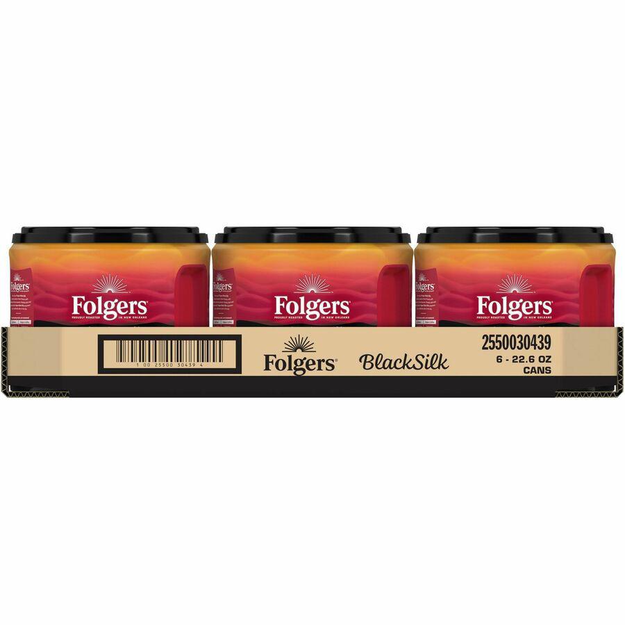 Folgers&reg; Ground Black Silk Coffee - Dark - 22.6 oz - 6 / Carton. Picture 11