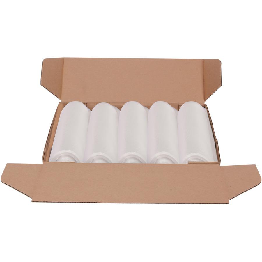 Heritage Bag High Density Coreless Roll Liners - 45 gal Capacity - 40" Width x 46" Length - 0.43 mil (11 Micron) Thickness - High Density - Natural - High-density Polyethylene (HDPE) - 250/Carton. Picture 2