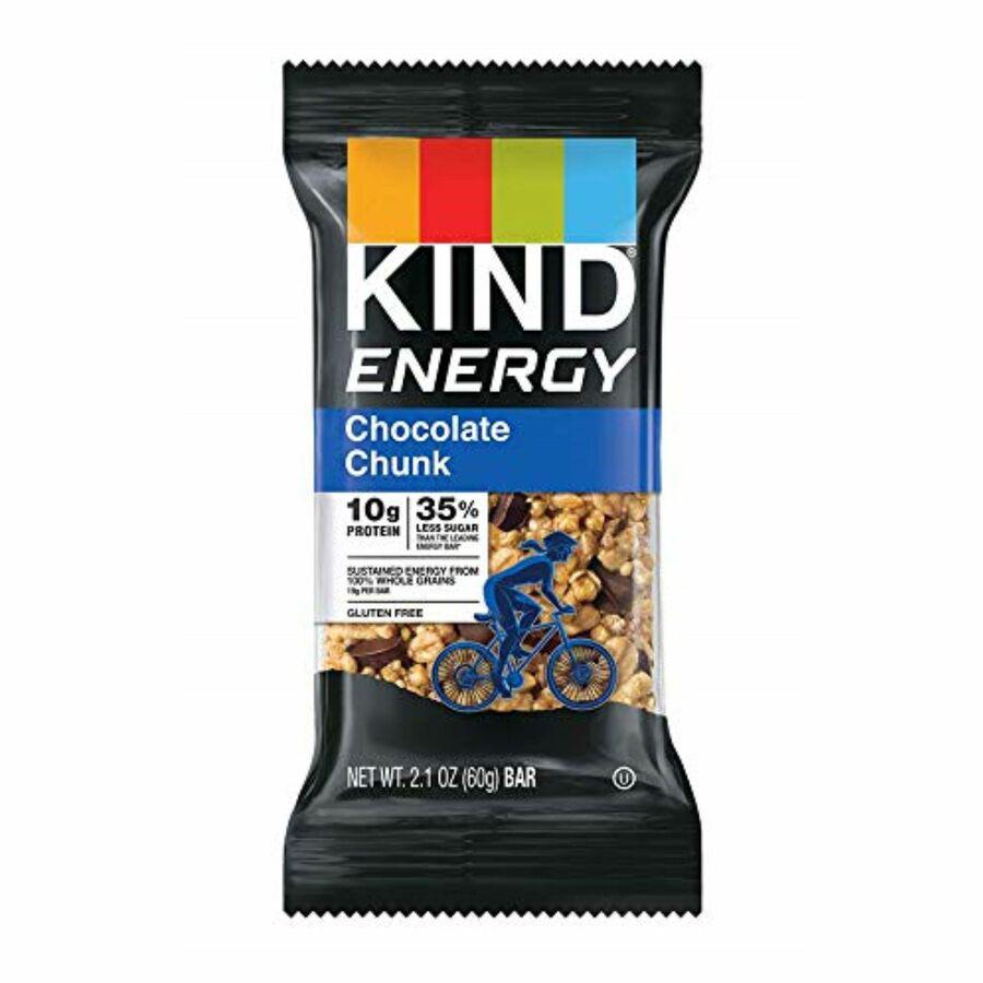 KIND Energy Bars - Trans Fat Free, Gluten-free, Individually Wrapped - Chocolate Chunk - 2.10 oz - 6 / Box. Picture 2