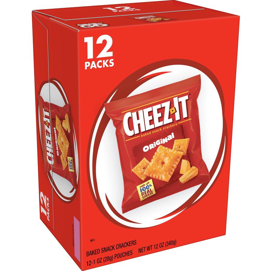 Cheez-It Cheez-It Original Baked Snack Crackers - Low Fat, Trans Fat Free - Original - 12 oz - 12 / Box. Picture 9