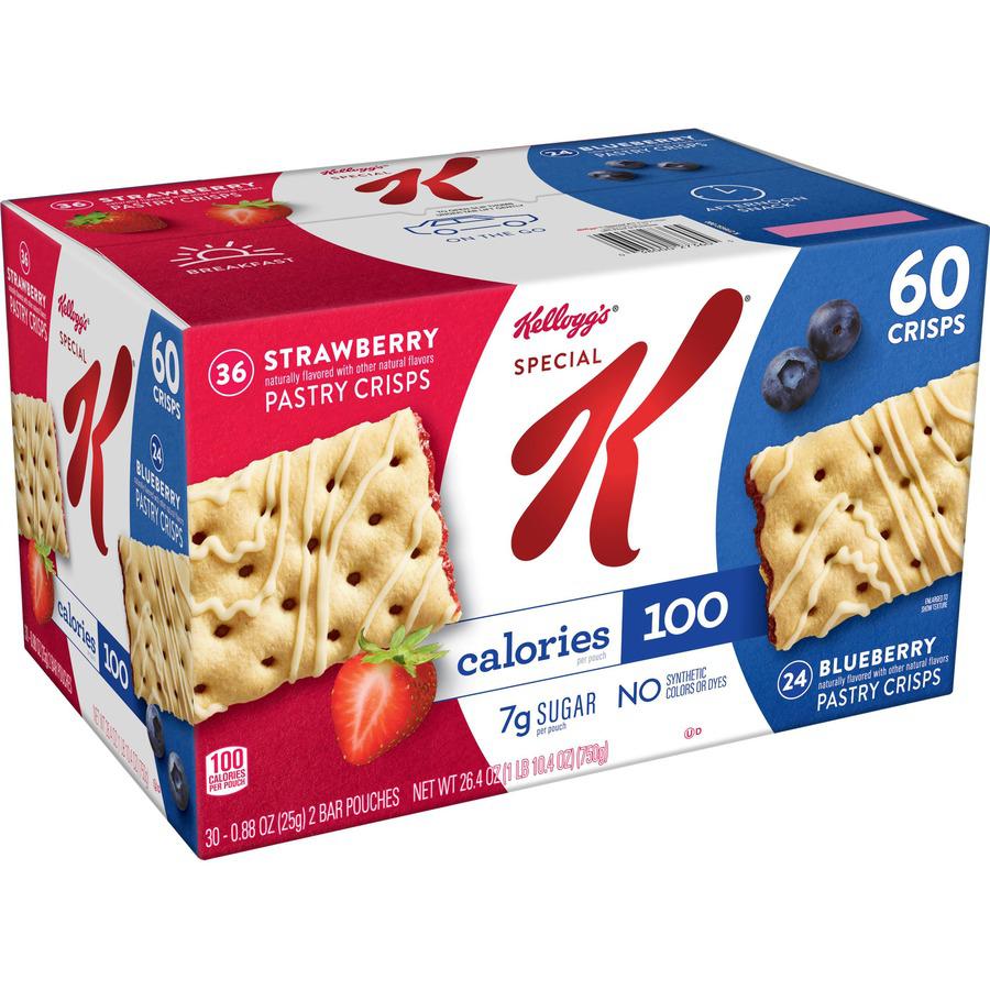 Special K Pastry Crisps - Individually Wrapped - Strawberry, Blueberry - 0.88 oz - 60 / Box. Picture 10