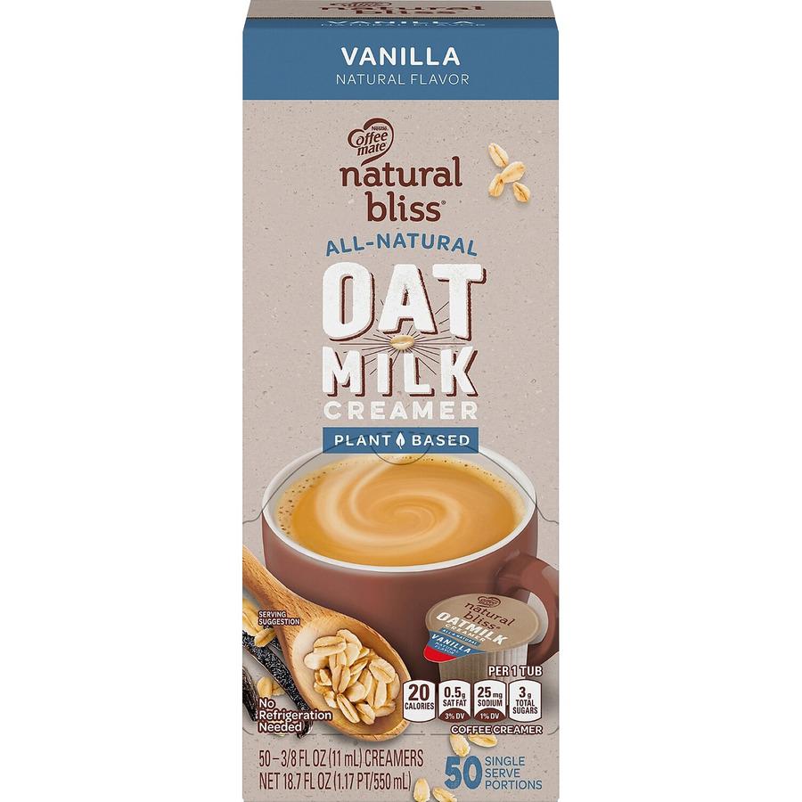 Coffee mate Oat Milk Vanilla Liquid Creamer Singles - Vanilla Flavor - 0.38 fl oz (11 mL) - 50/BoxTub. Picture 2