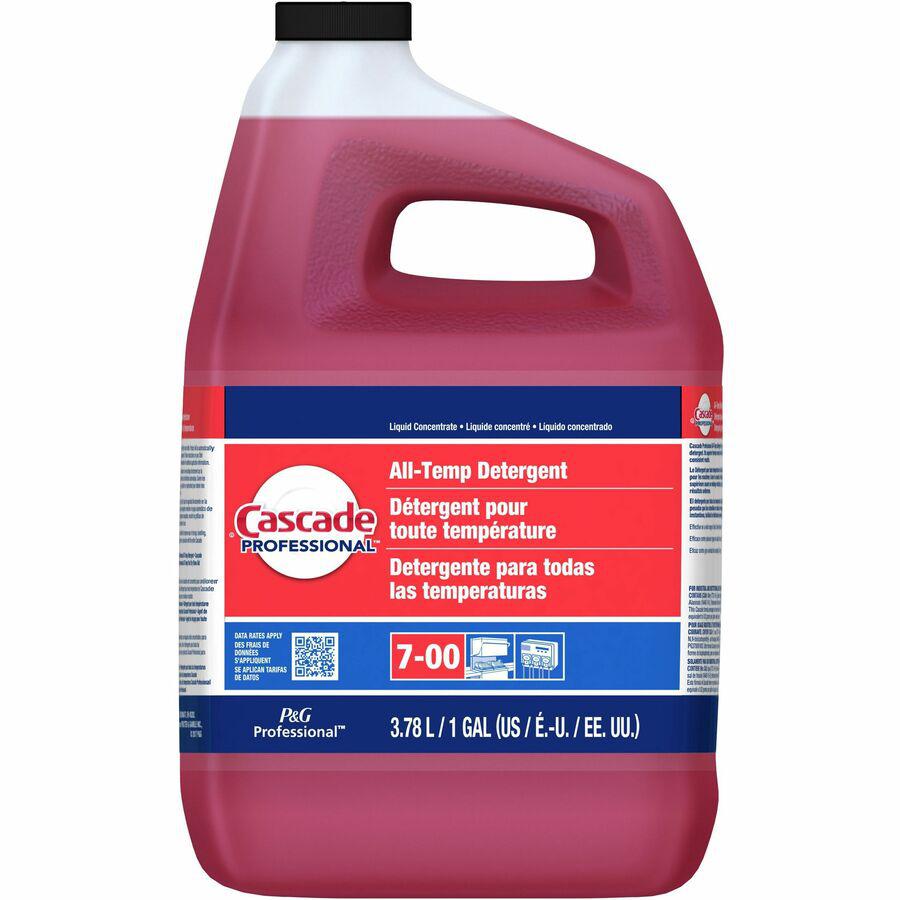 P&G All-Temp Detergent - For Dish - Concentrate - Liquid - 128 fl oz (4 quart) - 2 / Carton - Phthalate-free, Triclosan-free, Alkylphenol-free, Anti-limescale, Heavy Duty - Red. Picture 5