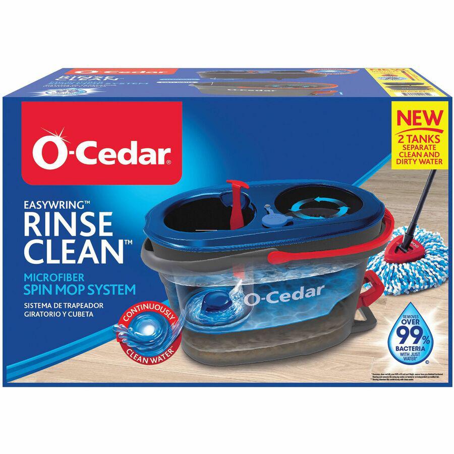 O-Cedar EasyWring RinseClean Spin Mop - MicroFiber Head - Washable, Reusable, Machine Washable, Refillable, Telescopic Handle - 1 Each - Multi. Picture 17