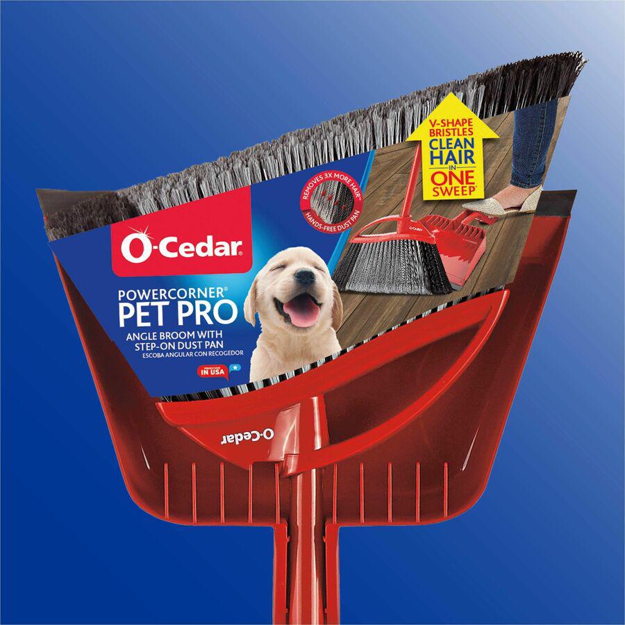 O-Cedar PowerCorner Pet Pro Broom - Red, Black, Gray - 1 Each. Picture 15