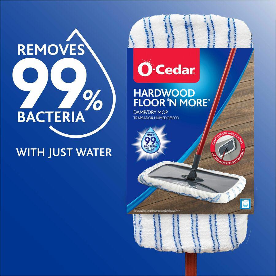 O-Cedar Hardwood Floor 'N More Microfiber Mop - MicroFiber Head - Reusable, Scrubber Strip, Machine Washable - 1 Each - Multi. Picture 8