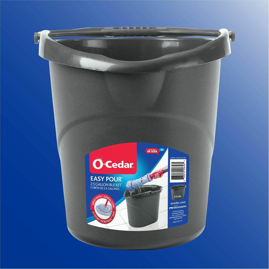 O-Cedar Easy Pour Bucket - 3 gal - Splash Resistant, Durable, Handle - Plastic - Gray - 1 Each. Picture 10