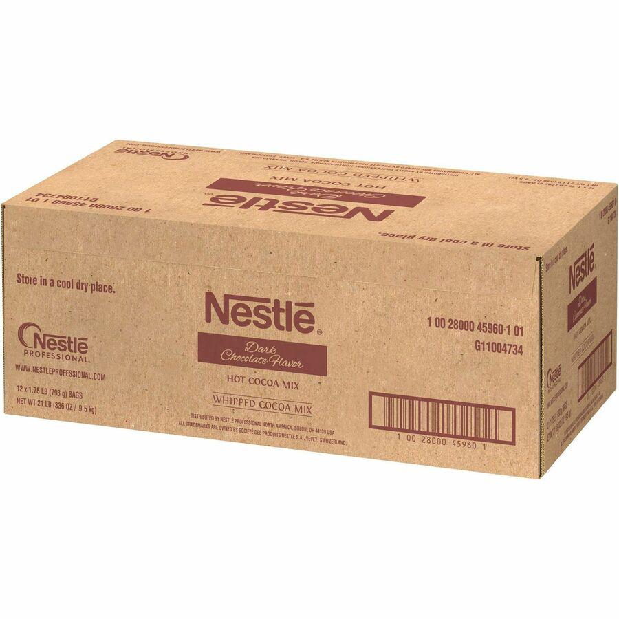 Nestle Dark Chocolate Hot Cocoa Mix - 1.75 lb - 12 / Carton. Picture 9