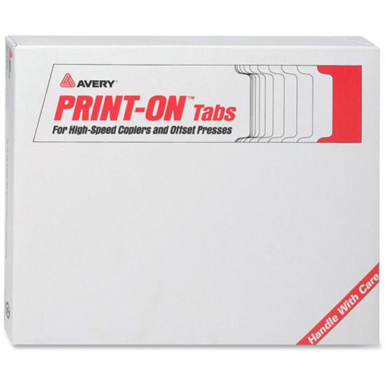 Avery&reg; High-Speed Copier Print-On Tabs - 150 x Divider(s) - Print-on Tab(s) - 5 - 5 Tab(s)/Set - 8.5" Divider Width x 11" Divider Length - White Paper Divider - White Paper Tab(s) - Recycled - 150. Picture 3