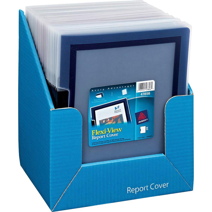 Avery&reg; Flexi-View Letter Report Cover - 8 1/2" x 11" - 25 Sheet Capacity - Polypropylene - Assorted - 24 / Box. Picture 2