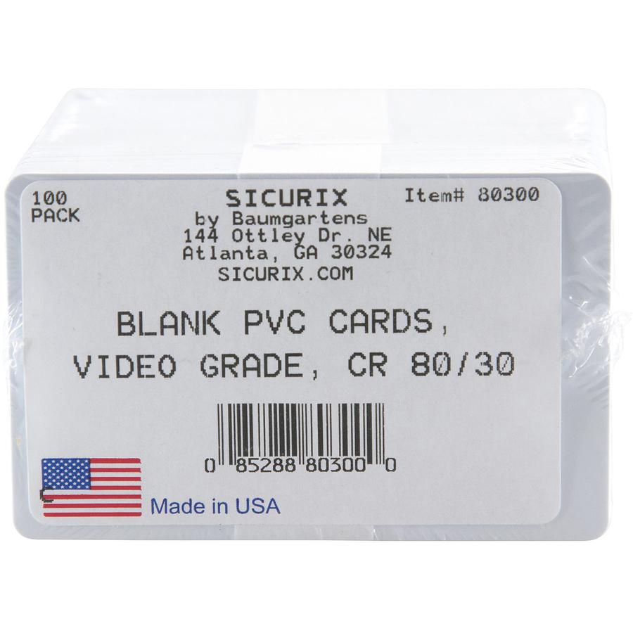 SICURIX PVC ID Card - 2.12" x 3.37" Length - 100 - White. Picture 5