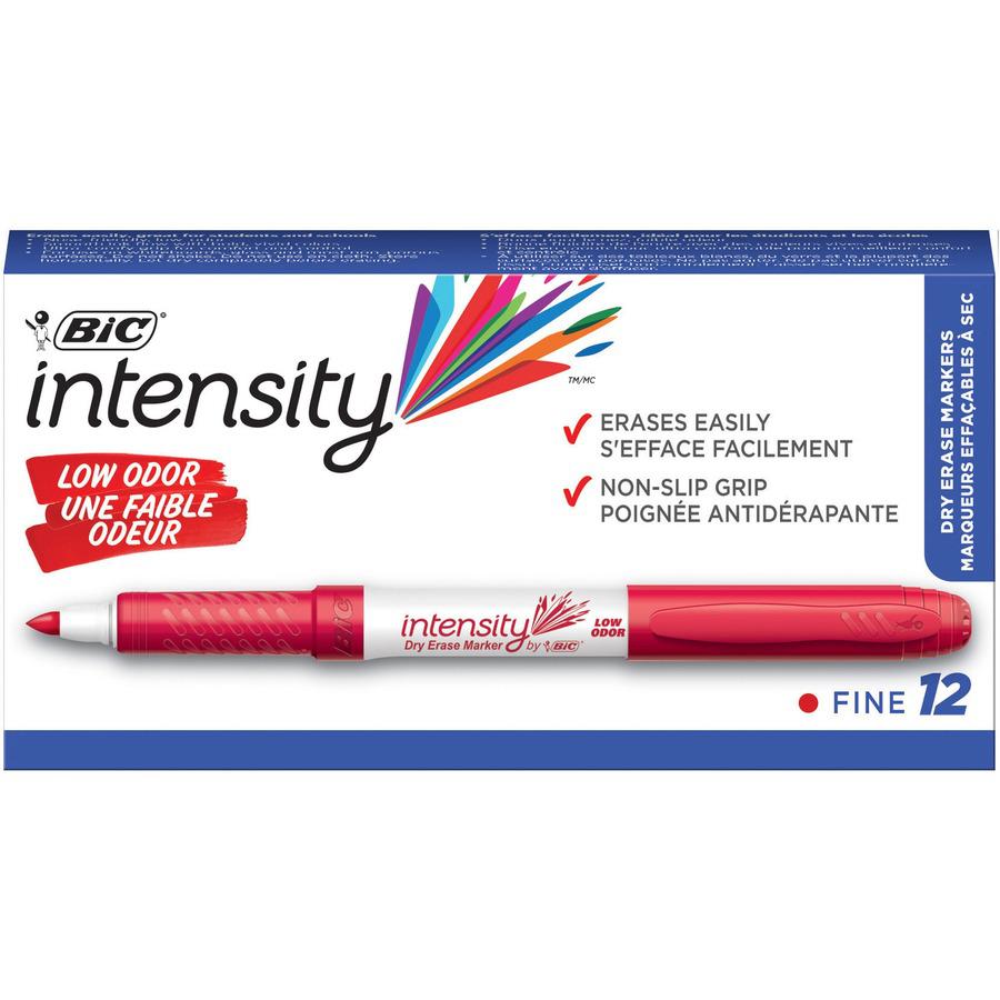 BIC Intensity Fine Point Whiteboard Marker - Fine Marker Point - Red - 1 Dozen. Picture 2
