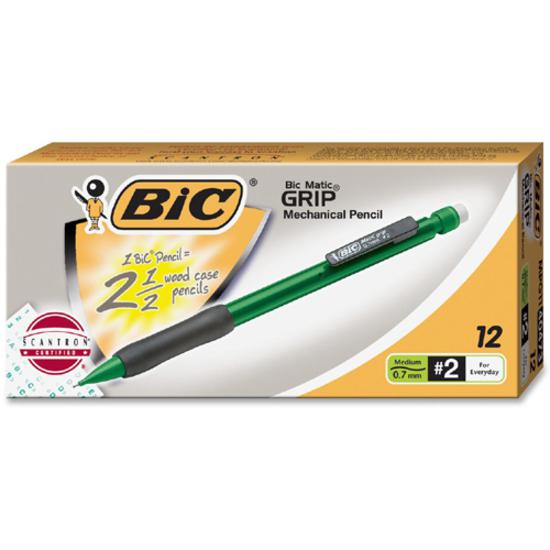 BIC Matic Grip Mechanical Pencils - 0.7 mm Lead Diameter - Refillable - Assorted Barrel - 1 Dozen. Picture 7