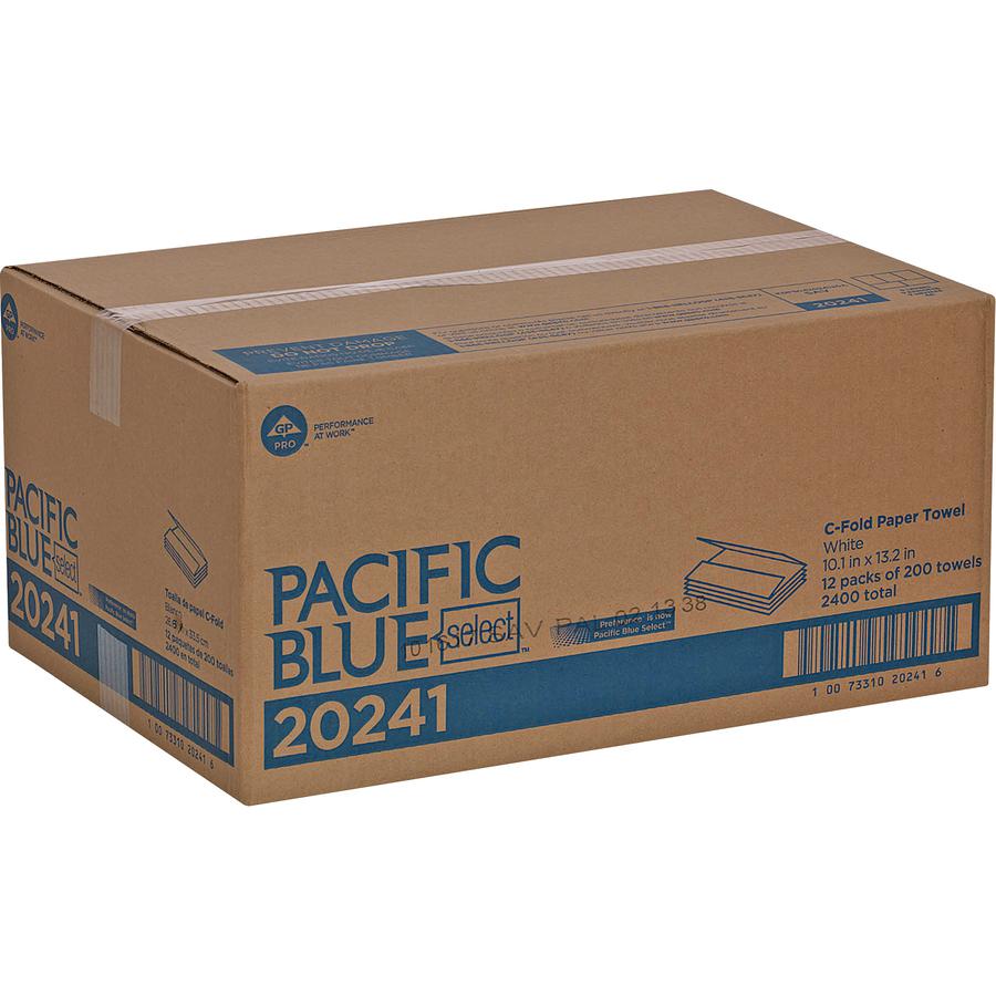 Pacific Blue Select C-Fold Paper Towels - 10.10" x 12.70" - White - 200 Per Pack - 12 / Carton. Picture 2