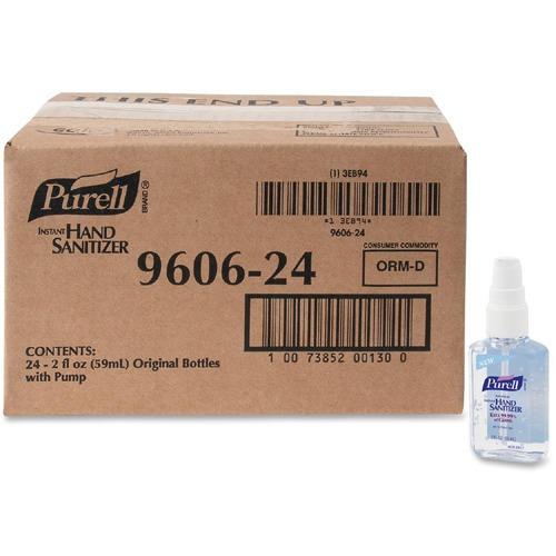 PURELL&reg; Advanced Hand Sanitizer Gel - 2 fl oz (59.1 mL) - Pump Bottle Dispenser - Kill Germs - Hand - Moisturizing - Clear - 24 / Carton. Picture 3
