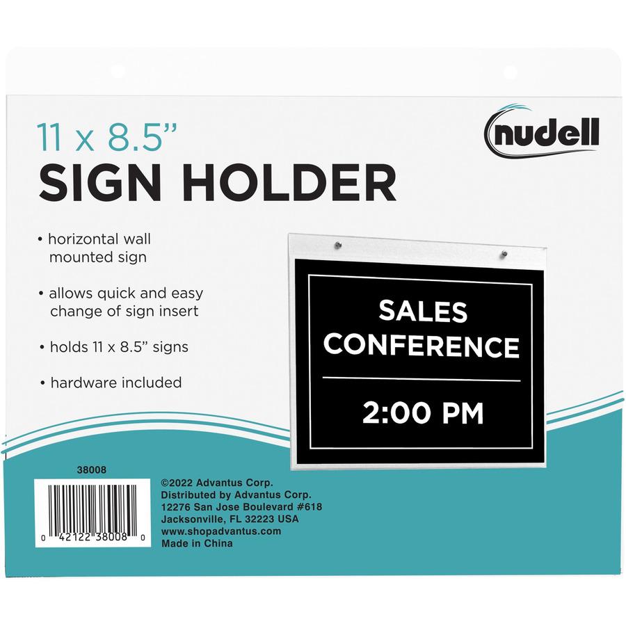 Golite nu-dell Sign Holder - Support 11" x 8.50" Media - Horizontal - Plastic - 1 Each - Clear. Picture 5