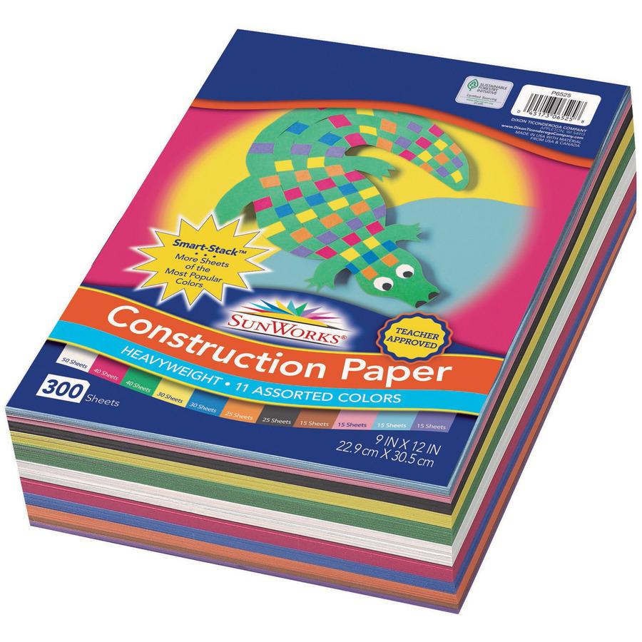 Prang Smart-Stack Construction Paper - Multipurpose - 9"Width x 12"Length - 300 / Pack - Assorted. Picture 11