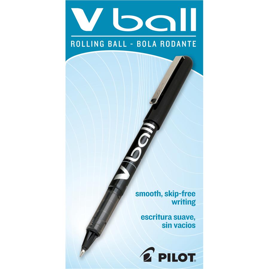 Pilot Vball Liquid Ink Pens - Fine Pen Point - 0.5 mm Pen Point Size - Black - Black Barrel - 1 Dozen. Picture 3