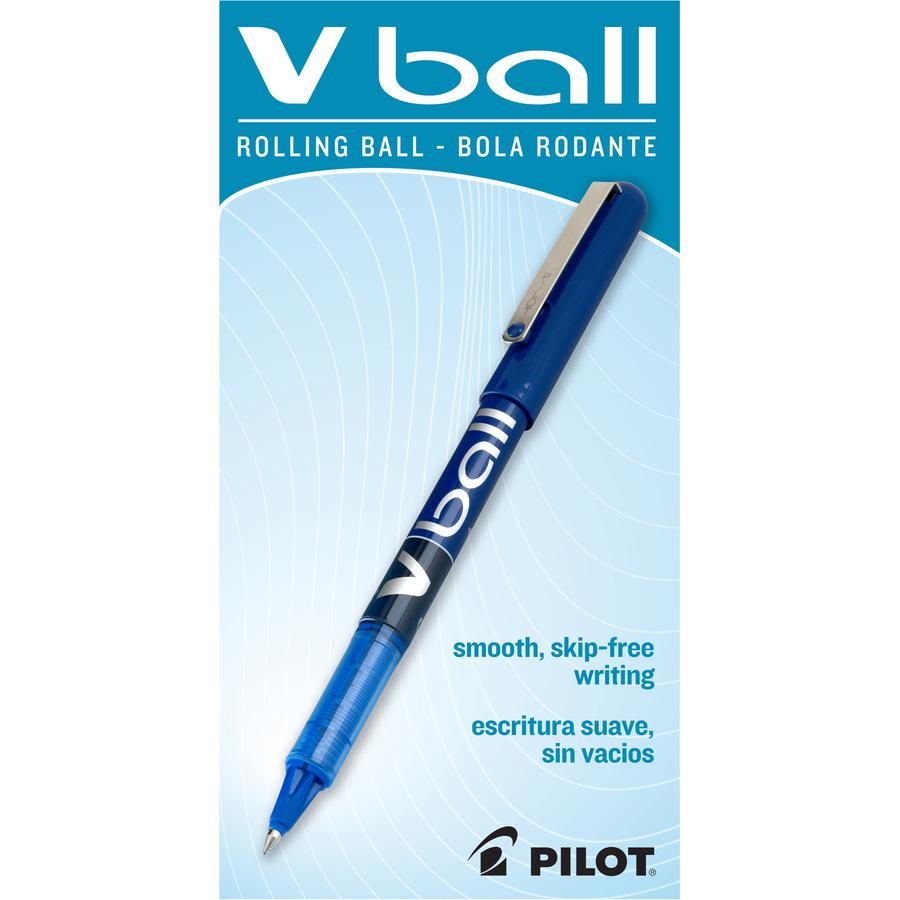 Pilot Vball Liquid Ink Pens - Fine Pen Point - 0.5 mm Pen Point Size - Blue - Blue Barrel - 1 Dozen. Picture 3