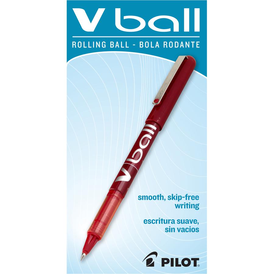Pilot Vball Liquid Ink Pens - Fine Pen Point - 0.5 mm Pen Point Size - Red - Red Barrel - 1 Dozen. Picture 2
