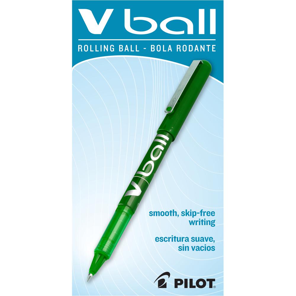 Pilot Vball Liquid Ink Pens - Fine Pen Point - 0.5 mm Pen Point Size - Green - Green Barrel - 1 Dozen. Picture 3