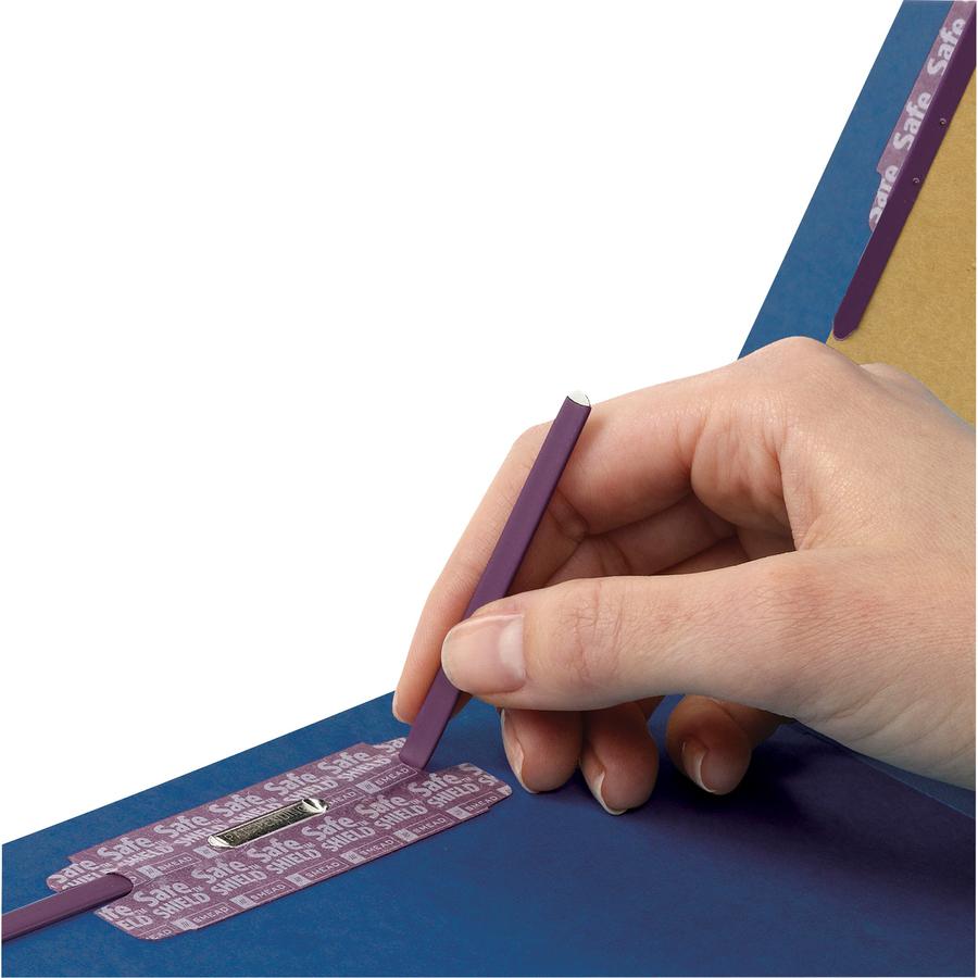 Smead SafeSHIELD 2/5 Tab Cut Letter Recycled Classification Folder - 8 1/2" x 11" - 2" Expansion - 2 x 2S Fastener(s) - 2" Fastener Capacity for Folder - Top Tab Location - Right of Center Tab Positio. Picture 9