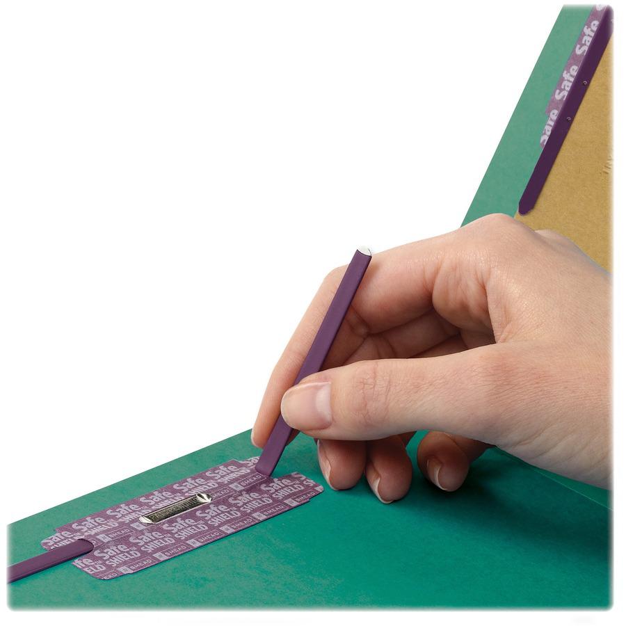 Smead 1/3 Tab Cut Letter Recycled Classification Folder - 8 1/2" x 11" - 2" Expansion - 2 x 2S Fastener(s) - 2" Fastener Capacity for Folder - 2 Divider(s) - Pressboard - Green - 100% Recycled - 10 / . Picture 11