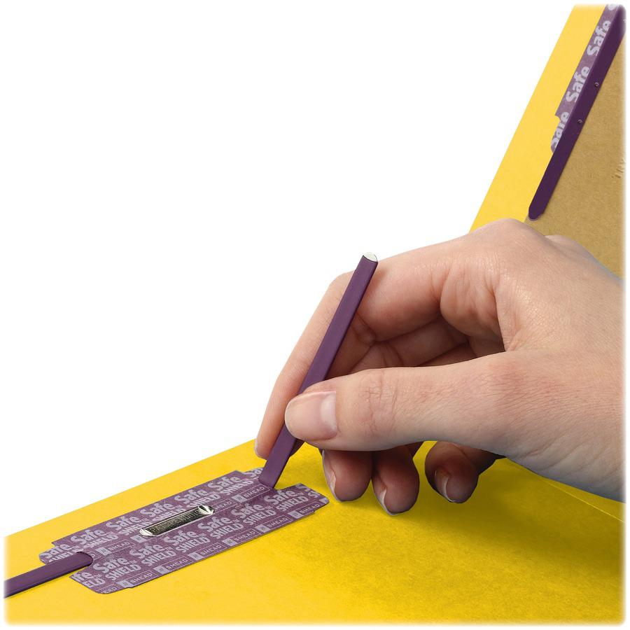 Smead 1/3 Tab Cut Letter Recycled Classification Folder - 8 1/2" x 11" - 2" Expansion - 2 x 2S Fastener(s) - 2" Fastener Capacity for Folder - 2 Divider(s) - Pressboard - Yellow - 100% Recycled - 10 /. Picture 8
