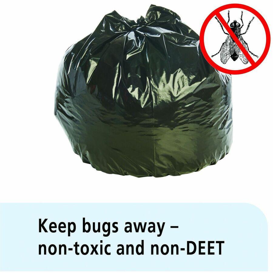Stout Insect Repellent Trash Bags - 30 gal Capacity - 33" Width x 40" Length - 2 mil (51 Micron) Thickness - Black - Polyethylene - 90/Box - Recycled. Picture 15