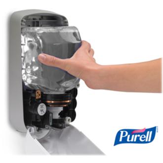 PURELL&reg; TFX Touch-free Sanitizer Dispenser - Automatic - 1.27 quart Capacity - Support 3 x C Battery - White - 12 / Carton. Picture 2