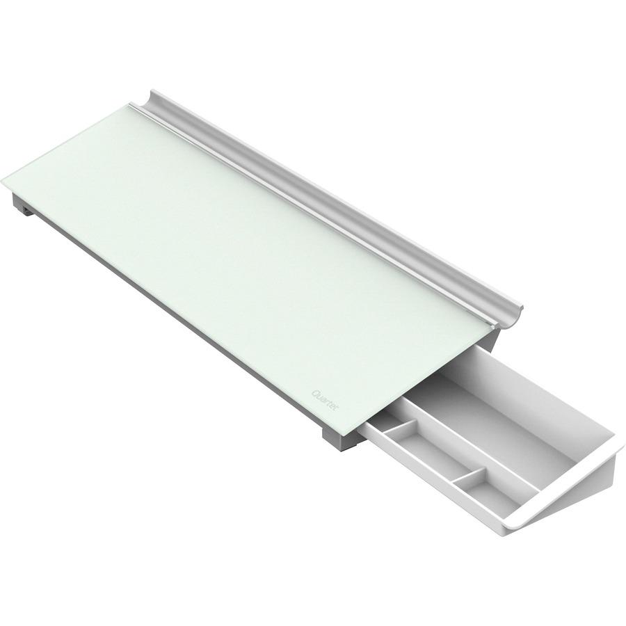 Quartet Glass Dry-Erase Desktop Computer Pad - 6" (0.5 ft) Width x 18" (1.5 ft) Height - White Glass Surface - Rectangle - Horizontal - 1 Each. Picture 8